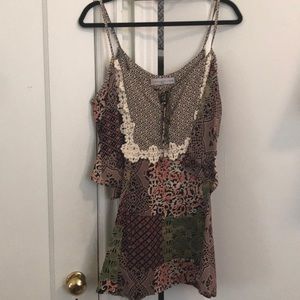 Lucy Love multi-patterned minidress